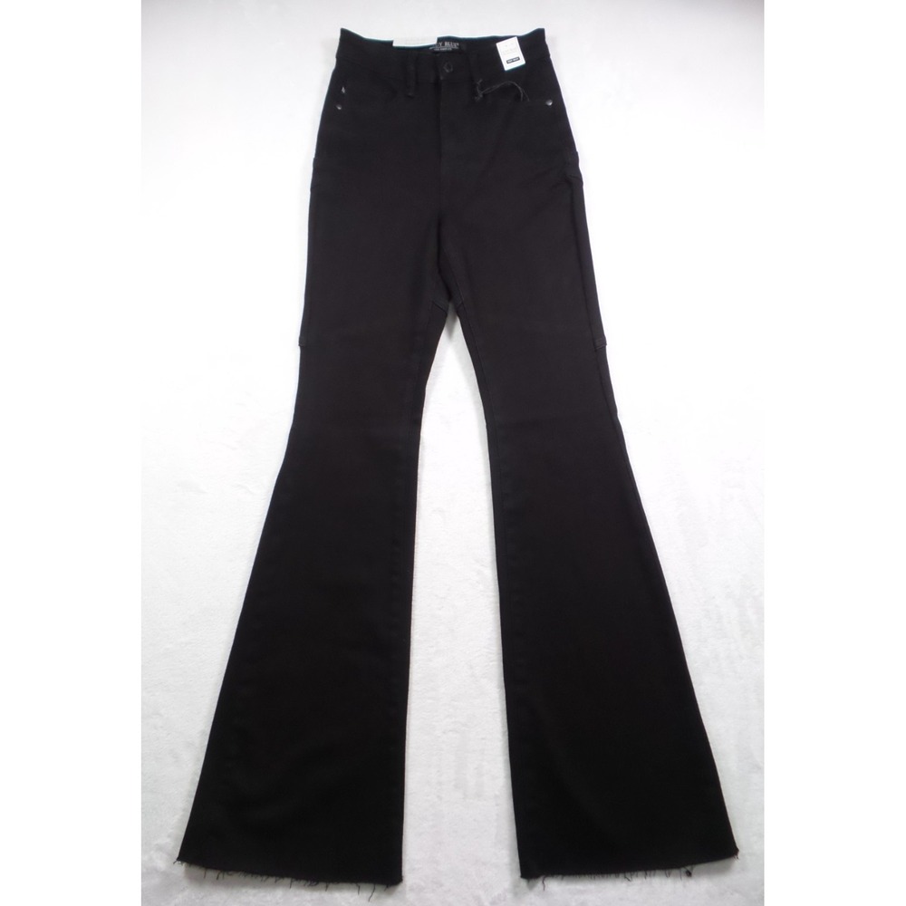 Judy Blue Jeans Womens 0/24 Black Flare High Waist Star Seam‎ Detail Flare NWT